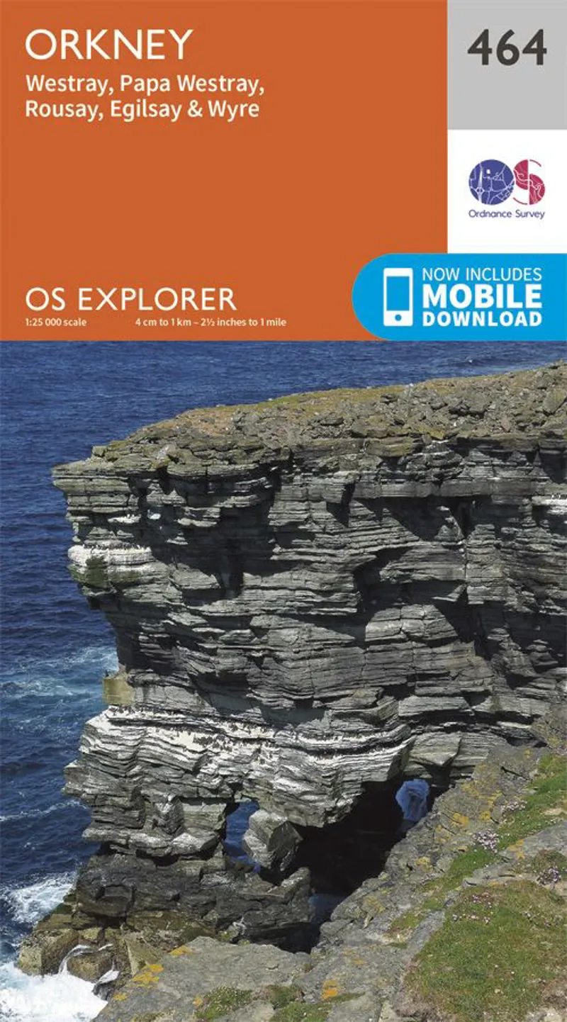 OS Explorer Map 464 - Orkney - Westray Papa Westray Rousay Egilsay and Wyre